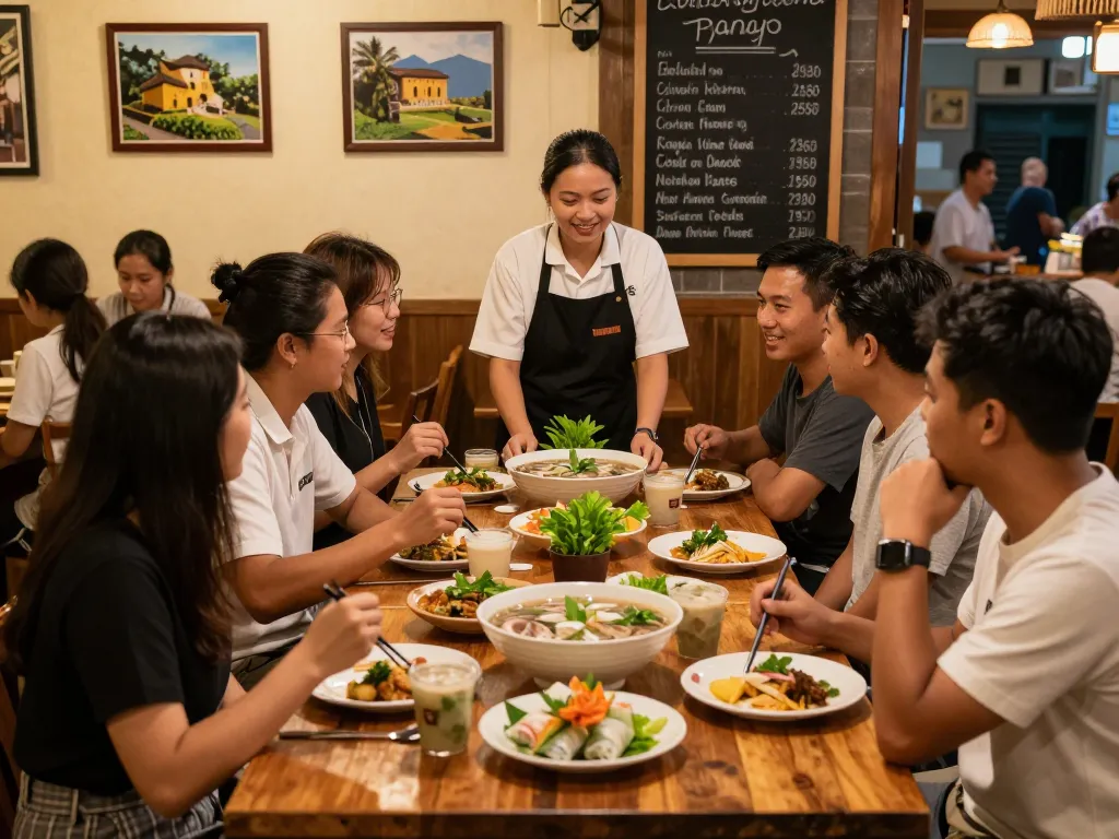 Delicious Vietnamese dishes featured on https://www.saigoncafesterling.com/menus in a vibrant dining scene.